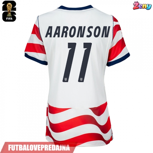 Lacne Ženy Futbalové dres Spojené štáty Brenden Aaronson #11 MS 2026 Krátky Rukáv - Domáci